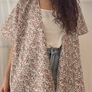 Laza upcycling poncsó/kimono - Meska.hu