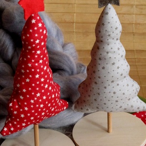 Textil karácsonyfa talppal - Meska.hu