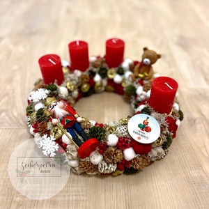 Diótörős adventi koszorú - Meska.hu