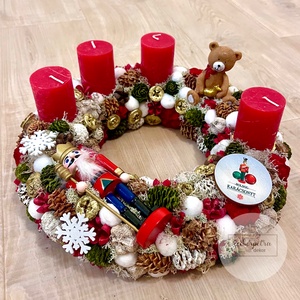 Diótörős adventi koszorú - karácsony - adventi díszek - adventi koszorú - Meska.hu