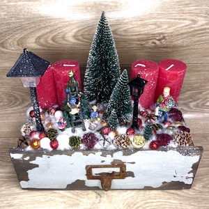 Adventi asztaldísz fiókba zárva - Meska.hu