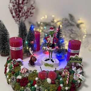 Grincs adventi koszorú - Meska.hu
