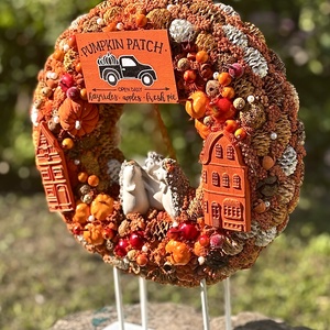 Sünis, őszi ajtódísz - Meska.hu