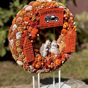 Sünis, őszi ajtódísz - otthon & életmód - dekoráció - ajtó- és ablak dekoráció - ajtódísz & kopogtató - Meska.hu