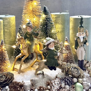 Téli meseerdő, adventi koszorú - karácsony - adventi díszek - adventi gyertyadíszek és koszorúdíszek - Meska.hu