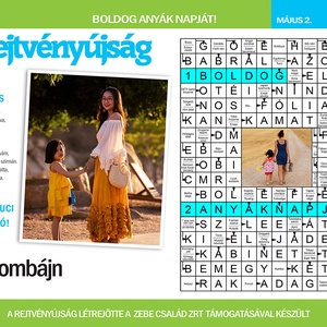 Skandináv keresztrejtvény fix feliratos titkos üzenet anyák napja anyu anya mama nagymama nagyi különleges vicces - otthon & életmód - dekoráció - kép & falikép - poszter - Meska.hu