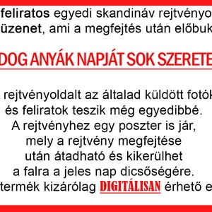 Skandináv keresztrejtvény fix feliratos titkos üzenet anyák napja anyu anya mama nagymama nagyi különleges vicces - otthon & életmód - dekoráció - kép & falikép - poszter - Meska.hu