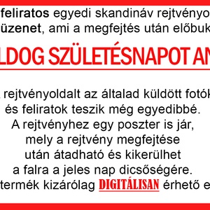 Skandináv keresztrejtvény fix feliratos titkos üzenet Anyu Anya Édesanya születésnapi köszöntő különleges vicces - otthon & életmód - dekoráció - kép & falikép - poszter - Meska.hu