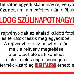 Skandináv keresztrejtvény fix feliratos titkos üzenet Dédi, Dédmama, Dédnagyi születésnapi köszöntő különleges vicces - otthon & életmód - dekoráció - kép & falikép - poszter - Meska.hu