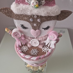 Bon bon tartó karácsonyi szarvas - karácsony - karácsonyi lakásdekoráció - karácsonyi lakásdíszek - Meska.hu