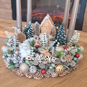 Adventi asztaldíszt  - Meska.hu