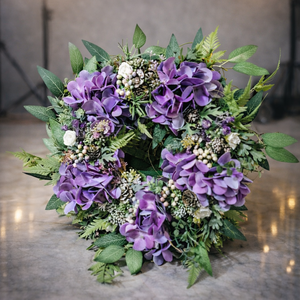 Hortenziás ajtódísz  - Meska.hu