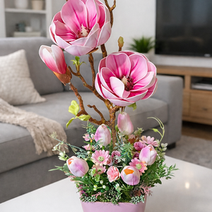 Magnólia asztaldíszek - otthon & életmód - virágdekoráció - virágdíszek - asztali virágdísz - Meska.hu