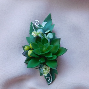 Kövirózsás fehér menyasszonyi csokor - esküvő - menyasszonyi- és dobócsokor - Meska.hu