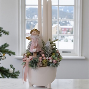 Adventi dÍsz, Karácsony, Adventi díszek, Adventi asztaldísz, Virágkötés, MESKA