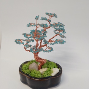 Bonsai réz fa - otthon & életmód - dekoráció - asztal és polc dekoráció - bonsai - Meska.hu