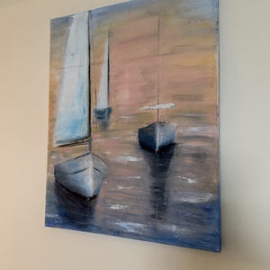 A vizen, Művészet, Festmény, Akril, , MESKA