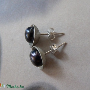 Fekete gyöngy fülbevaló 2. -  - Meska.hu