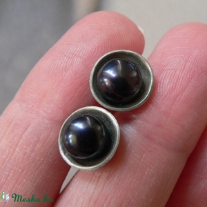 Fekete gyöngy fülbevaló 2. -  - Meska.hu