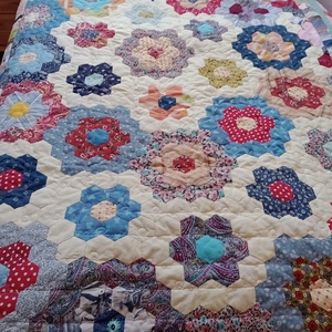 Zerowaste steppelt takaró nagymama virágoskertje mintával , Otthon & Életmód, Lakástextil, Felnőtt takaró, pléd, , MESKA