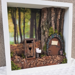 Miniatűr tündérkert a dobozban - árnyékszékes :), Otthon & Lakás, Dekoráció, Kép & Falikép, 3d képek, Mindenmás, MESKA