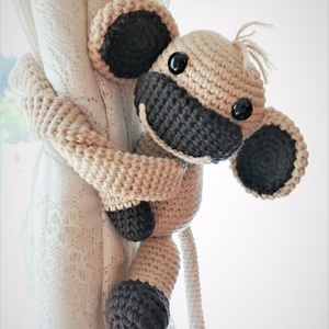 Függönyelkötő majom horgolt amigurumi figura  - Meska.hu