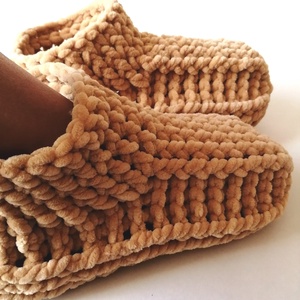 Horgolt mamusz - ruha & divat - cipő & papucs - mamusz & házicipő - Meska.hu