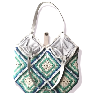 Horgolt táska - Granny Square  - táska & tok - kézitáska & válltáska - válltáska - Meska.hu