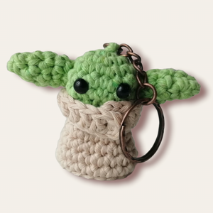 Baby Yoda - Grogu horgolt kulcstartó - Meska.hu