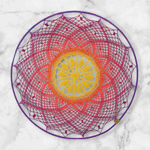 Horgolt mandala - 60 cm átmérő - otthon & életmód - dekoráció - spiritualitás - mandala - Meska.hu