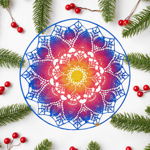 Horgolt mandala - 60 cm átmérő  - otthon & életmód - dekoráció - spiritualitás - mandala - Meska.hu
