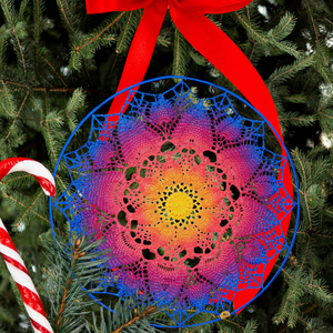 Horgolt mandala - 60 cm átmérő  - otthon & életmód - dekoráció - spiritualitás - mandala - Meska.hu
