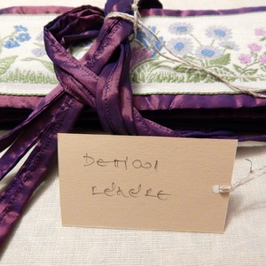Lila színű népies szalagos megkötős öv -  - Meska.hu