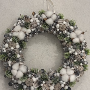 Karácsonyi koszorú, ajtódísz, Karácsony, Adventi díszek, Adventi ajtódísz, Virágkötés, MESKA