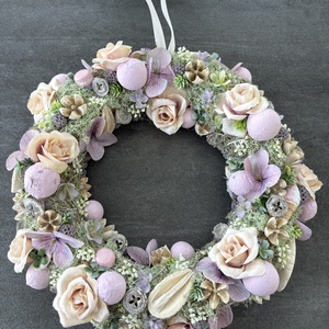 Virágos koszorú - otthon & életmód - dekoráció - ajtó- és ablak dekoráció - ajtódísz & kopogtató - Meska.hu