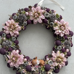 Őzikés virágos koszorú - otthon & életmód - dekoráció - ajtó- és ablak dekoráció - ajtódísz & kopogtató - Meska.hu