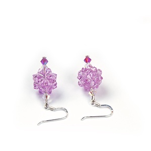 Levendula - swarovski bogyós fülbevaló -  - Meska.hu