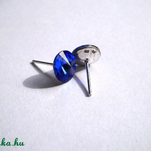925-ös ezüst swarovski fülbevaló - kék -  - Meska.hu