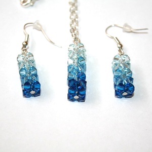 Kék szivárvány swarovski szett -  - Meska.hu