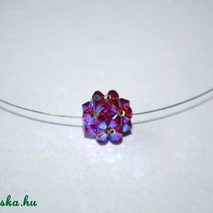 Leila hercegnő - Swarovski bogyós lánc,  fuchsia - Meska.hu