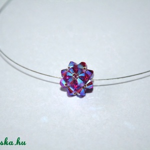 Leila hercegnő - Swarovski bogyós lánc,  fuchsia -  - Meska.hu