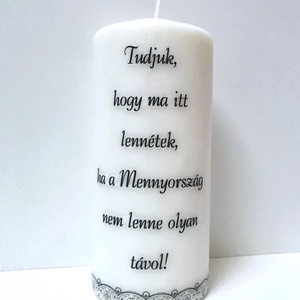 Emlék gyertya (esküvőre) - esküvő - dekoráció - gyertya & gyertyatartó - Meska.hu