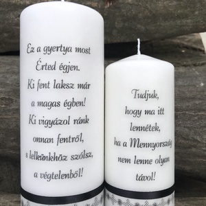 Emlék gyertya (esküvőre) - esküvő - dekoráció - gyertya & gyertyatartó - Meska.hu