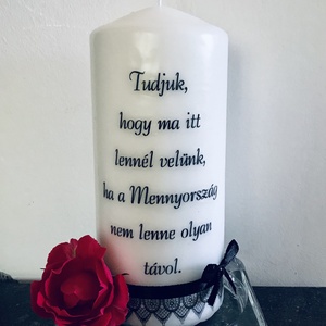 Dupla oldalas Fényképes emlék gyertya (esküvőre) - esküvő - dekoráció - gyertya & gyertyatartó - Meska.hu