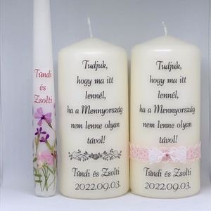 Fényképes emlék gyertya (esküvőre) - esküvő - dekoráció - gyertya & gyertyatartó - Meska.hu