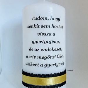 Emlék gyertya (esküvőre) - esküvő - dekoráció - gyertya & gyertyatartó - Meska.hu