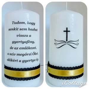 Emlék gyertya (esküvőre) - esküvő - dekoráció - gyertya & gyertyatartó - Meska.hu