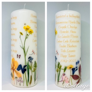 Ballagási ajándék, pedagógus napi gyertya, virágos gyertya - otthon & életmód - gyertya, illat, aroma - gyertya - Meska.hu