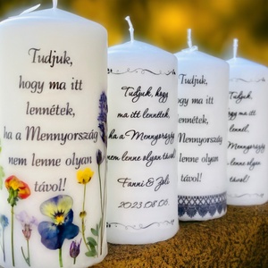 Emlék gyertya (esküvőre) - Meska.hu