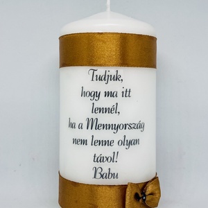 Emlék gyertya (esküvőre) - esküvő - dekoráció - gyertya & gyertyatartó - Meska.hu